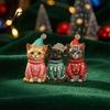 Аксессуар для любителя кошек Рождественский Три Броши-Булавки, Мужчины Женщины Стразы Котенка Декоративная Булавка Значок на Лацкан для Одежды Сумок Шарфов Свитеров Свитер