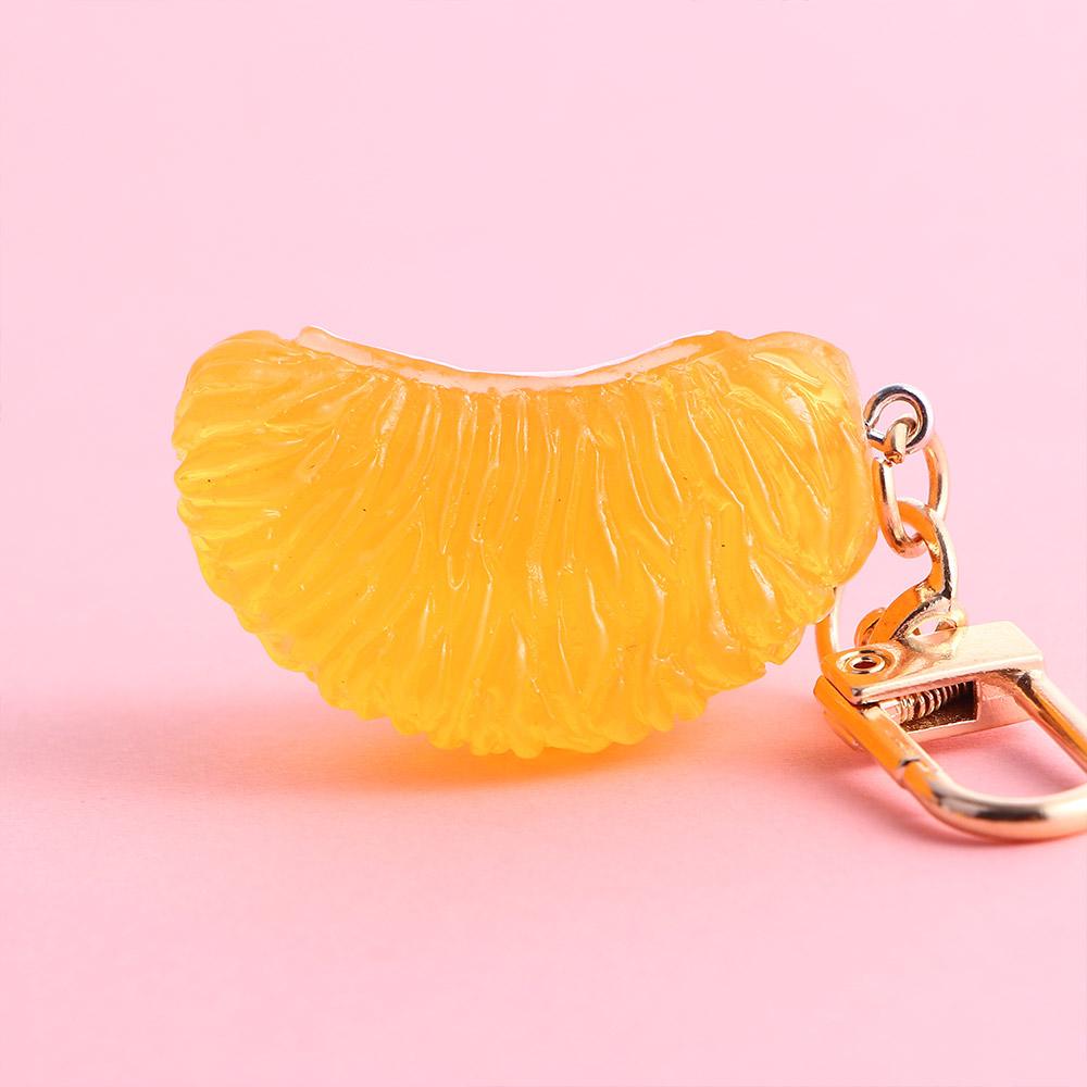 Handbag Pendant Bag Pendant Cartoon One Petal Simulation Fruit Key Chain Orange Keychain Keyring