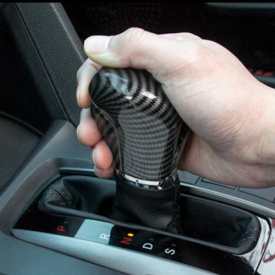 Bright ABS Carbon Fiber Gear Shift Knob Stick Case For Honda Civic 16 17 18 19