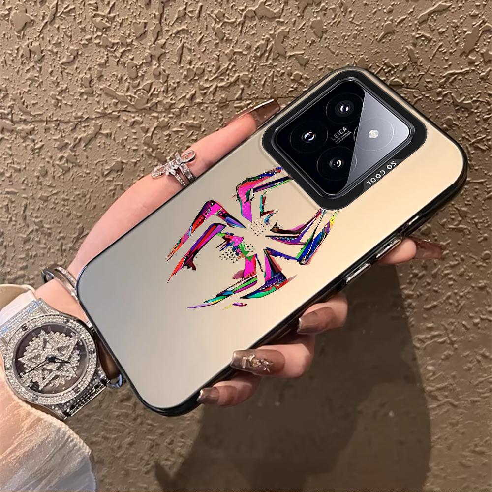 Cartoon Cool Black Spider Phone Case For Xiaomi Redmi 15C Note 14 13 Note 12 Note 11 10 Pro+ 5G 14C 13C 12 IMD Shockproof Cover