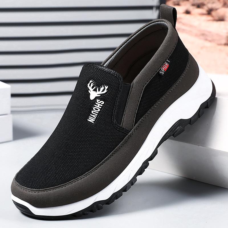 Shoes Men's ****** new round head old ******* cloth shoes ultra-light s**t sole comfortable casual shoes 2025