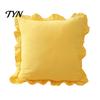 Modern Minimalist Cushion Covers Ruffle Throw Pillow Cover, Cotton Plaid Case with Frill Edge, 18x18 Living Room Home Accessories Inch 20x12