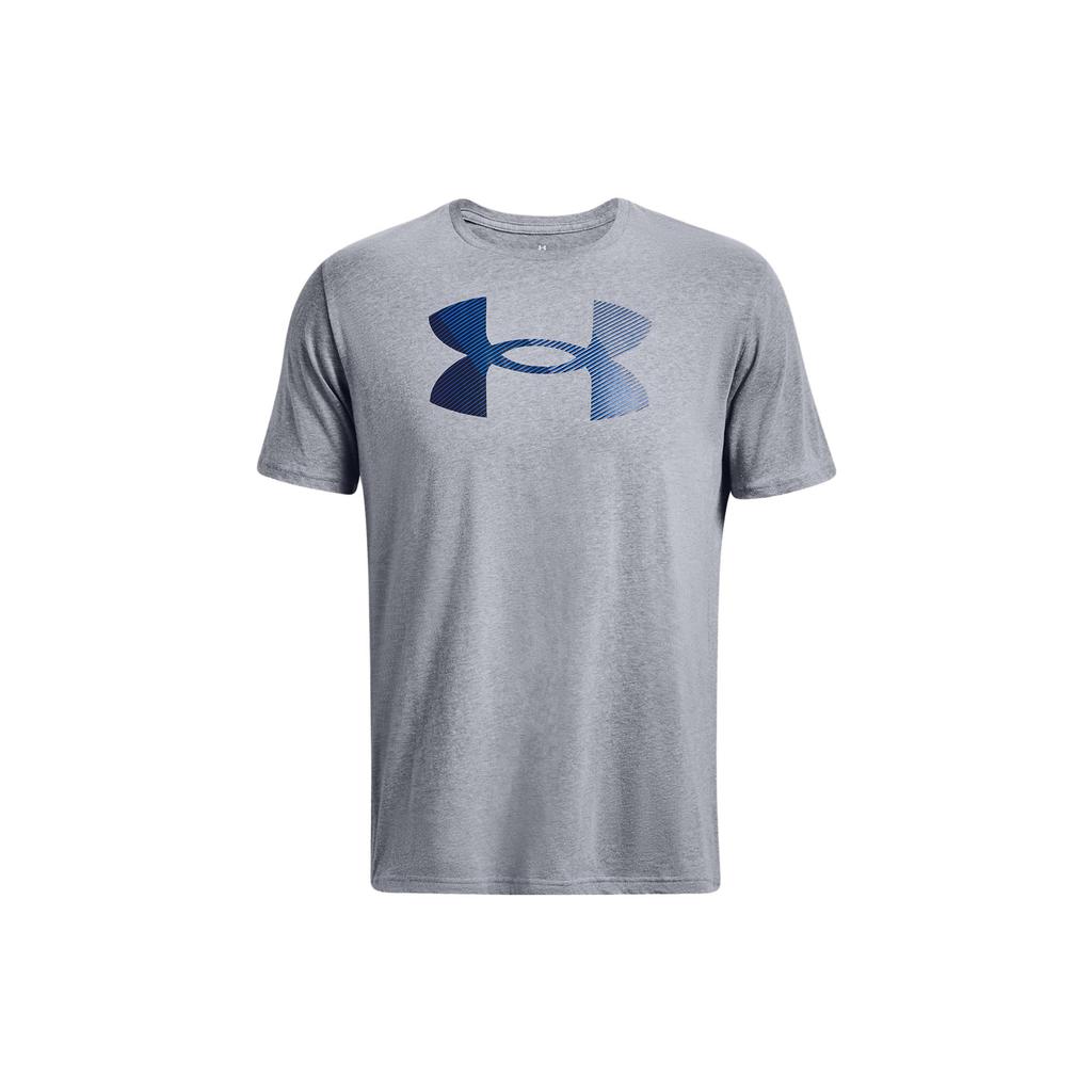Under Armour T Shirts Men's Gray Crew Neck Moderate Straight Fit 1379451-035