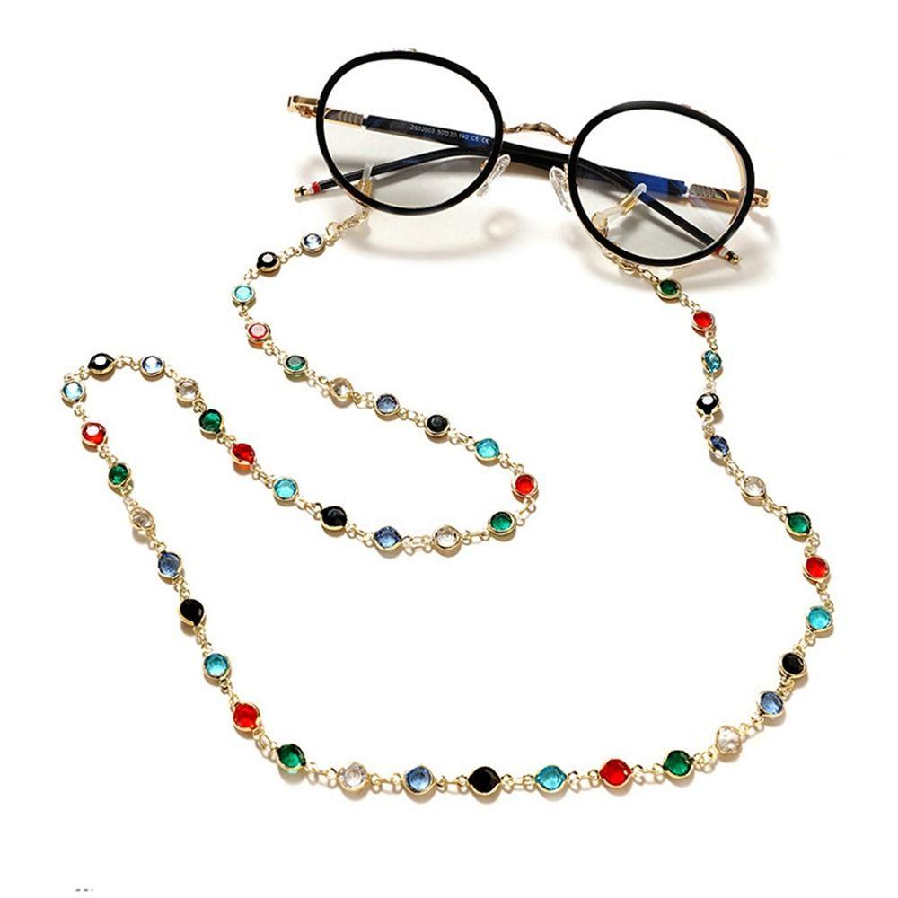 Ремешок для очков со стразами Металлическая цепочка для очков Цепочки для солнцезащитных очков Цепочка для маски Шнурок для очков