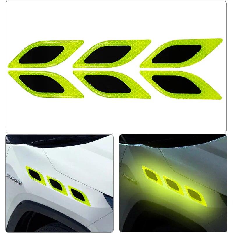 Автомобильные светоотражающие декоративные наклейки на крыло, предупреждающие наклейки против царапин, автомобильные аксессуары для экстерьера грузовика, двигателя, универсальные