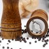 Classical Oak Wood Pepper Spice Mill Grinder Set Handheld Seasoning Ceramic Grinding Core BBQ Tools