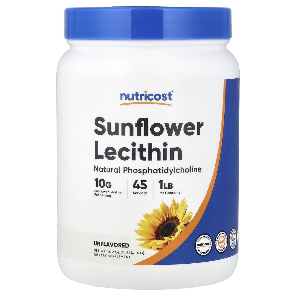 Nutricost Sunflower Lecithin, Unflavored, 454 G (16.2 Oz)