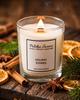 soy candle with a wooden wick + HOLIDAY STORIE