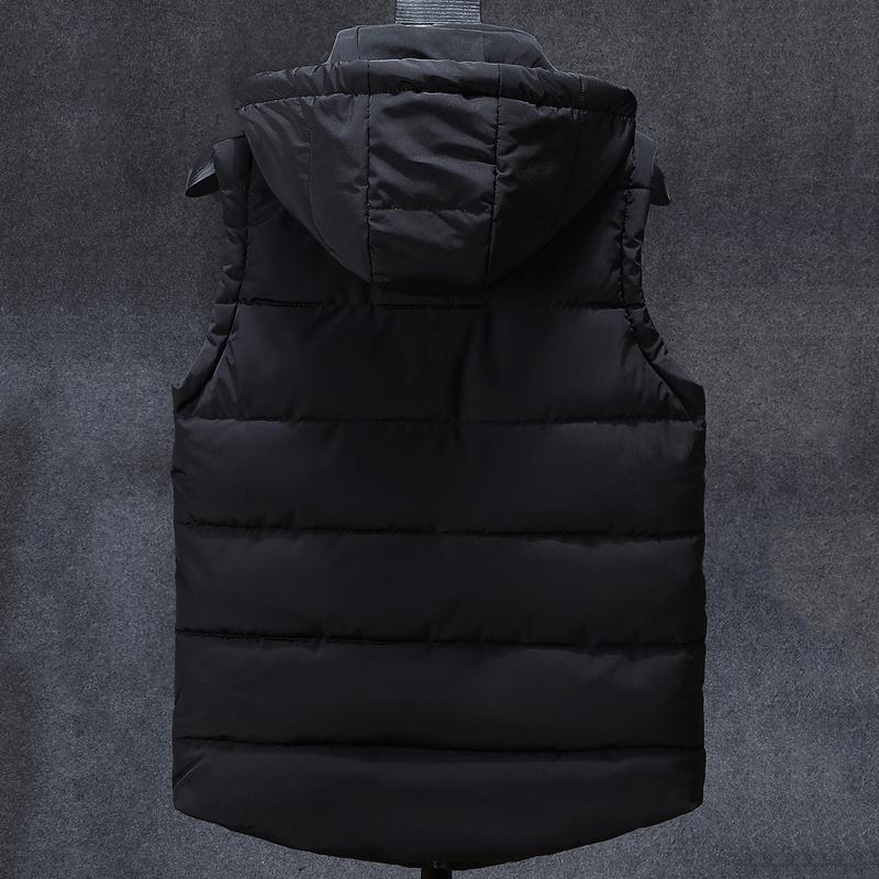 Плюс размер L-7XL мужской теплый жилет с капюшоном новые повседневные осенне-зимние куртки без рукавов для мужчин