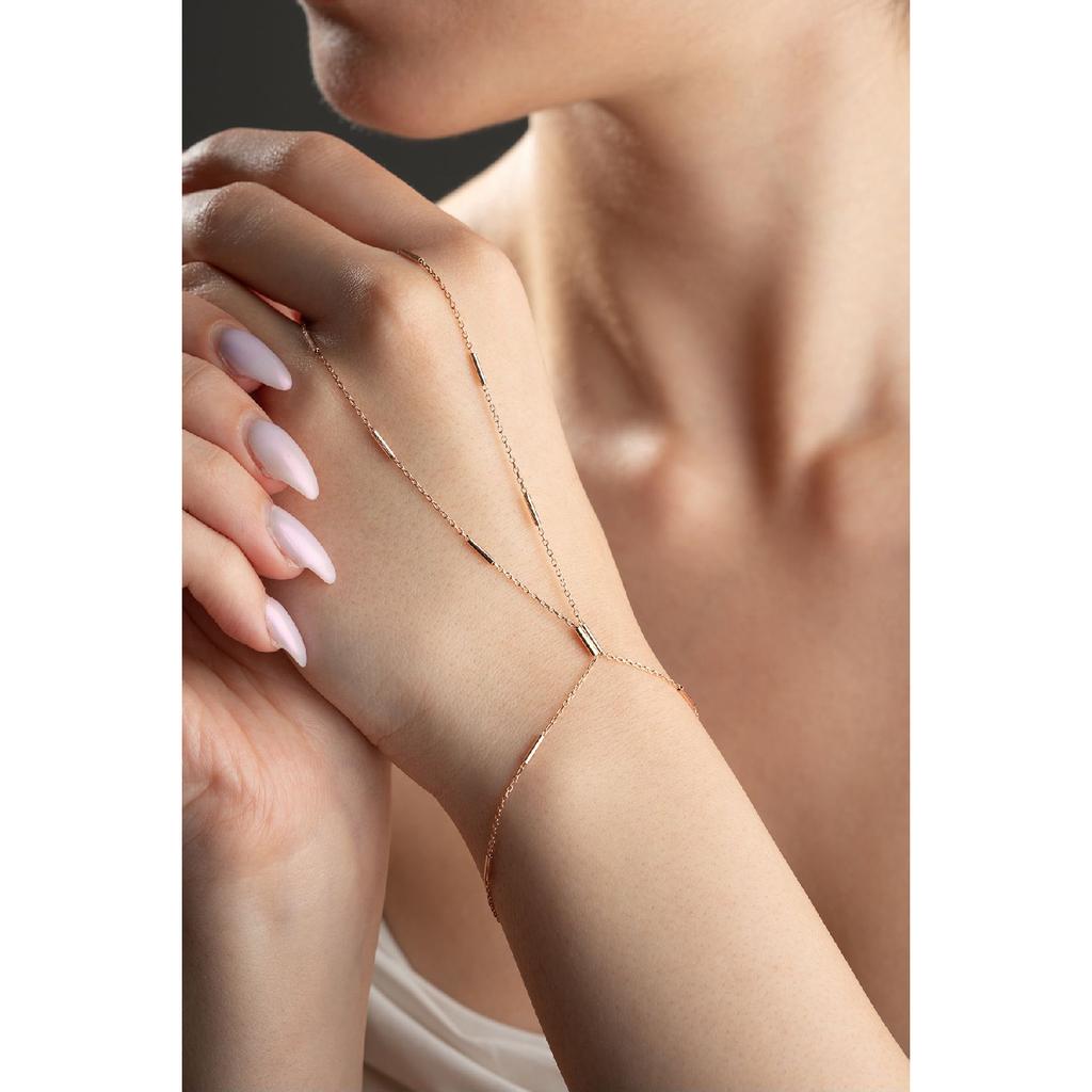 Браслет Ahmeran из стерлингового серебра 925 пробы с розовым покрытием