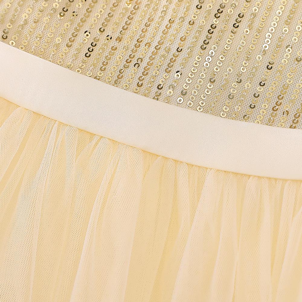 Fluffy Sequins Princess Girls Dress Bridemaids Bow Tulle Wedding Kids Party Dresses for Girl Off Shoulder Pageant Birthday Gown