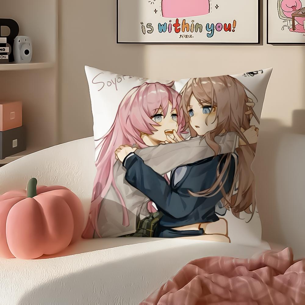 Аниме Мультфильм BanG Dream Its MyGOCute Наволочка Подушка Короткий Плюш Невидимая молния Комната Диван Наволочка