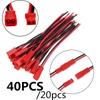40PCS/20pcs  Male&Female Connector JST Plug Cable  DIY 2 Pin Connectors Terminals