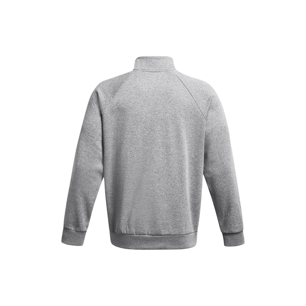 Under Armour Толстовка мужская с длинным рукавом реглан свободного кроя с логотипом и воротником-стойкой UA Rival, серая 1386016-025