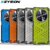 KEYSION Shockproof Armor Case for Huawei Nova 12 SE 12s Silicone+PC Transparent Honeycomb Phone Cover for Huawei Nova 12 SE 12i