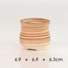 Sun-E 3 Inch Ceramic Wooden Pattern Succulent Plant Pot Cactus Plant Pot Flower Pot Container Planter Gift Idea 6 in Set