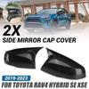 Pair Car Side Wing Rearview Mirror Cover Cap For Toyota RAV4 2019 2020 2021 20222 2023 Rear View Mirror Cover