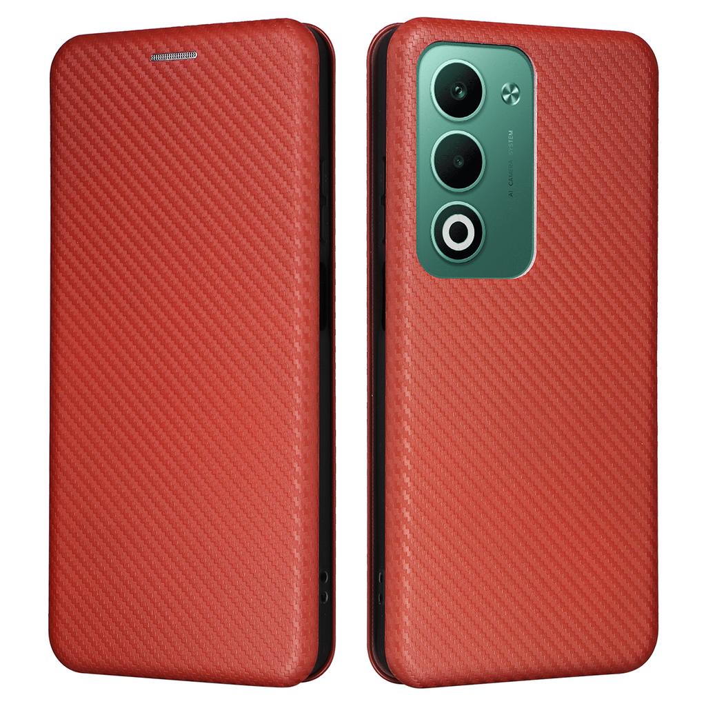 Для Oppo A5 5G/4G Чехол Текстура углеродного волокна Противоударный Чехол для телефона из ПУ кожи