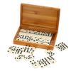 Double Six Dominoes Set Entertainment Recreational Travel Game Toy Black Dots Dominoes