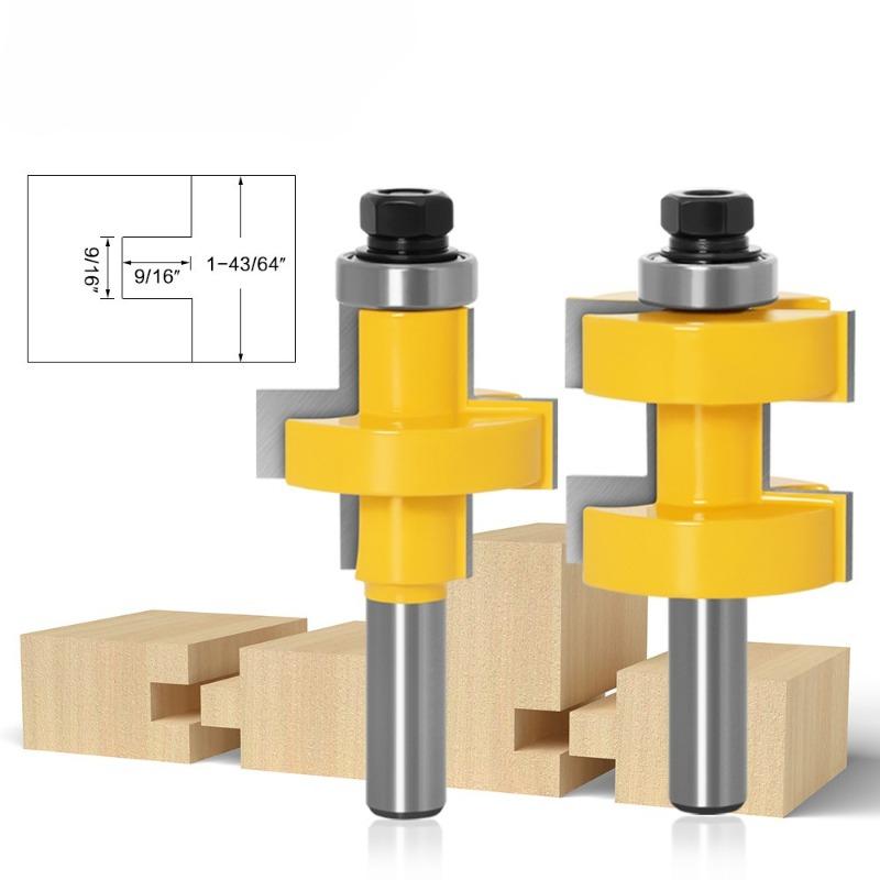 Ball Bearing Square Tooth Tenon Joint Panel Cutter Tenon Joint Woodworking Milling Cutter Concave Convex Groove Milling Cutter