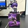 MiHoYo Genshin Impact Странник Сказочный Кот Q-версия Аниме Фигурка Милый Сидящий Скарамуш Кукла Коллекционная Модель Украшение Игрушка