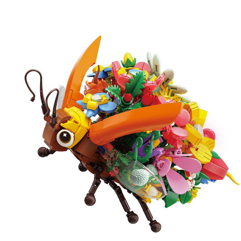 994 шт. MOC Insect Series Светящиеся в темноте сочные строительные блоки игрушечные Светлячки