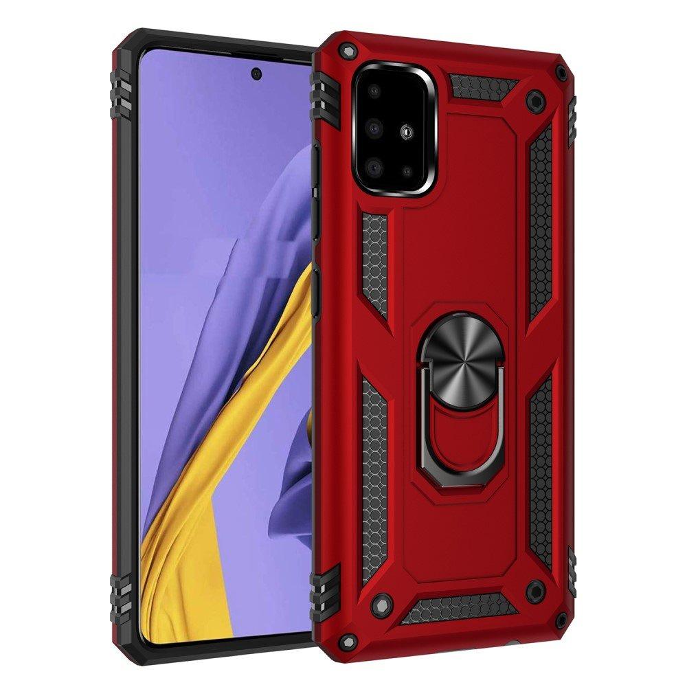 Armored case for Samsung Galaxy A51, Nox Case Ring, red