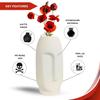 Latest Ceramic White Face Vase' 8 Inch - Set of 1 | Decorative Face Vase for Dried Flowers and Pampas Grass | Vases for Home Decor