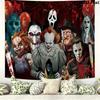 Horror Halloween Wall Tapestry Aesthetic Wall Hanging Printed Fabric Blanket Decorative Tapestries for Bedroom Living Room Home Decor