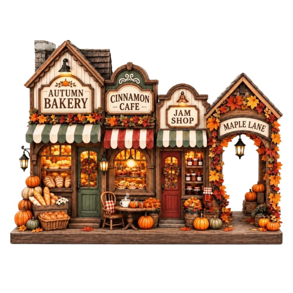 Shop Shape Bookshelf Corner Decor Vintage Halloween Desk Decoration Autumn