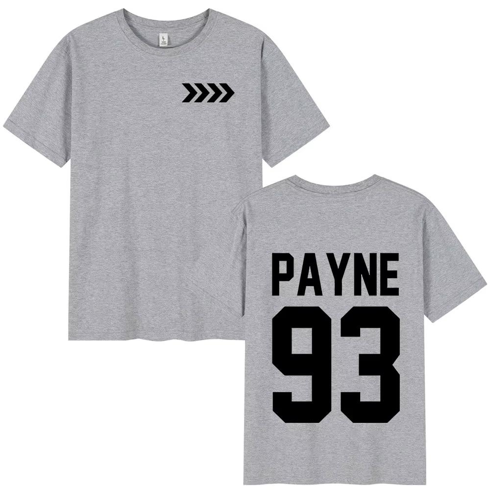 Мужская футболка с круглым вырезом Liam Payne Tribute Payne 93 Мерч Фанаты Женская летняя Хип-хоп графика Высокое качество Роскошная футболка