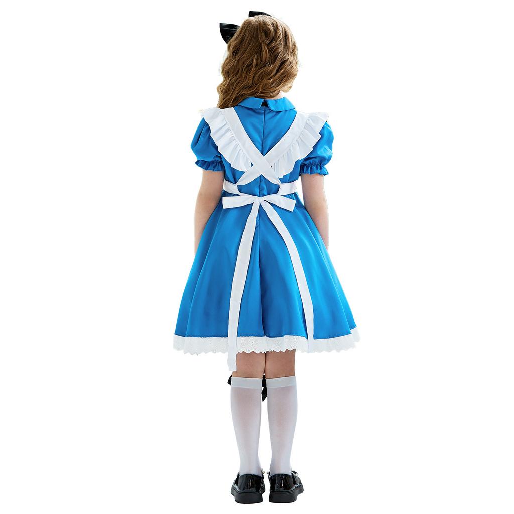 Alice Children's Show Dress Maid Dress Halloween Girl Dress Pastoral Prairie Farm Wind Lolita Dress