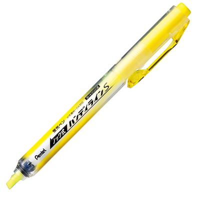 PENTEL Удобная линейка 10 маркеров, нажимной механизм S, SXNS15-G, Желтый,