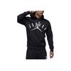 Jordan Letter Print Hooded Pullover Sweatshirt Men Tops Black FD7416-010