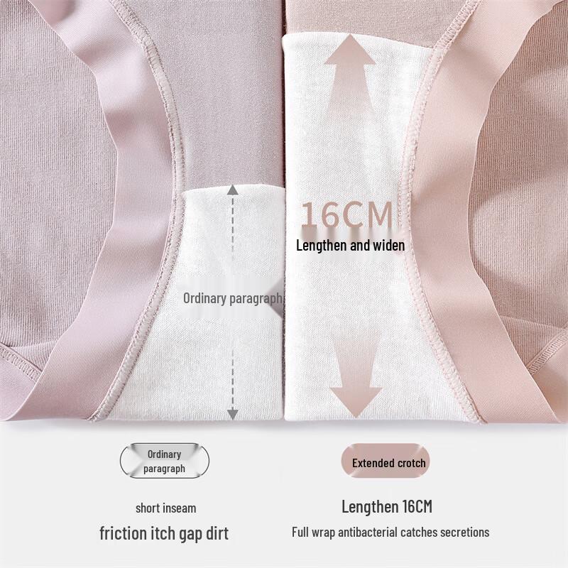 YOUNGYELL Women's High Waist 95% Cotton Seamless Antibacterial Briefs 3-Pack