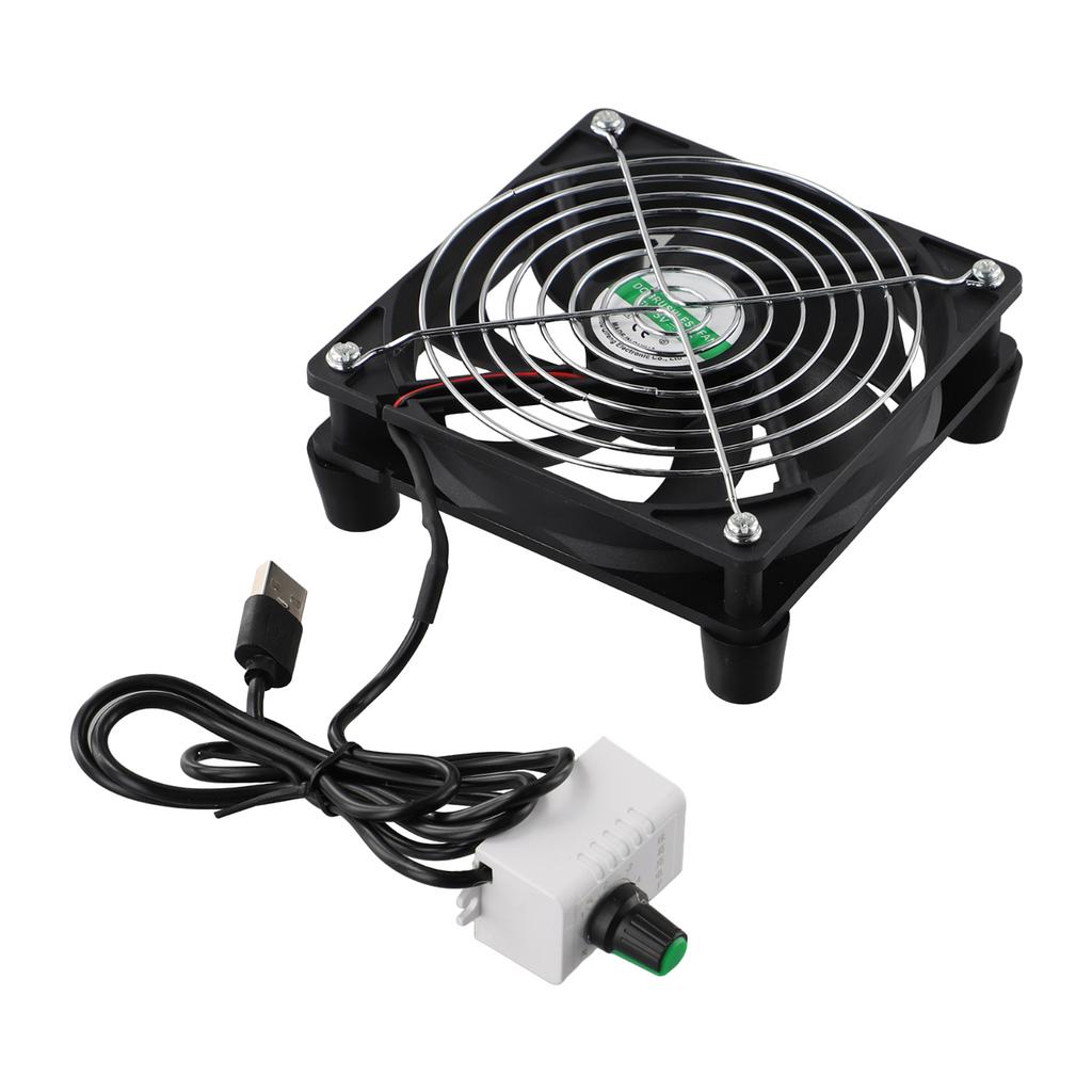 Infinite Adjustment Feature in a Quiet 5V USB Chassis Cooler Essential for Router & Console Lifespan Extension