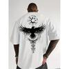 Mens Loose Fit Cotton Graphic Tee Short Sleeve Crew Neck T-Shirt Streetwear Casual