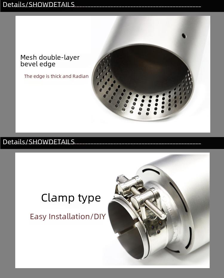 Универсальный матовый сетчатый глушитель из нержавеющей стали для модификации выхлопной трубы автомобиля Golf GTI Tail Throat - идеальная посадка
