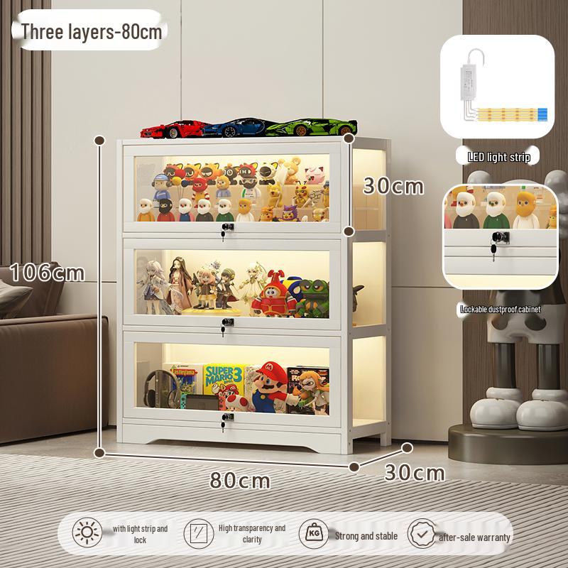 Акриловая стеклянная витрина с замком для игрушек и призов