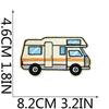 Double-Decker Bus Embroidery Cloth Sticker Children'S Clothes Decoration Car Patch Sticker Tourist Rv Computer Embroidery Label