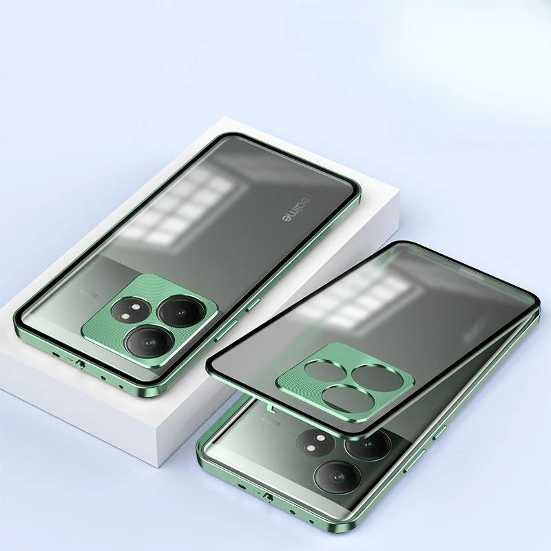 Для Realme GT Neo 6 SE защитный чехол из сплава металла для Realme GT 6T GT 6 прозрачное закаленное стекло жесткий противоударный чехол