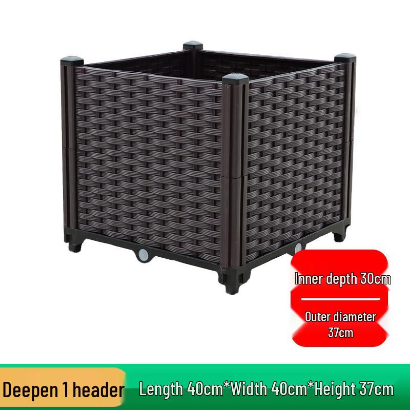 Extra-Large Thickened Raised Plastic Planter for Vegetables - Ideal for Family Rooftop or Balcony Gardening
