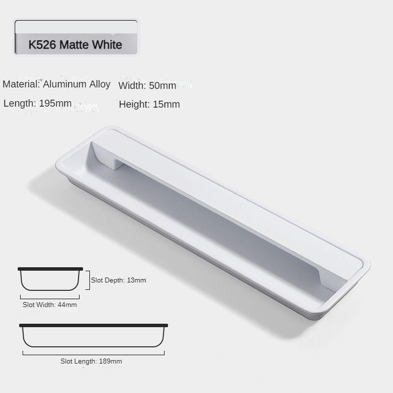 Modern Sliding Door Concealed Handle Slotted Embedded Buckle Furniture Handles Wardrobe Push Pull Hidden Kitchen Cabinet Knobs