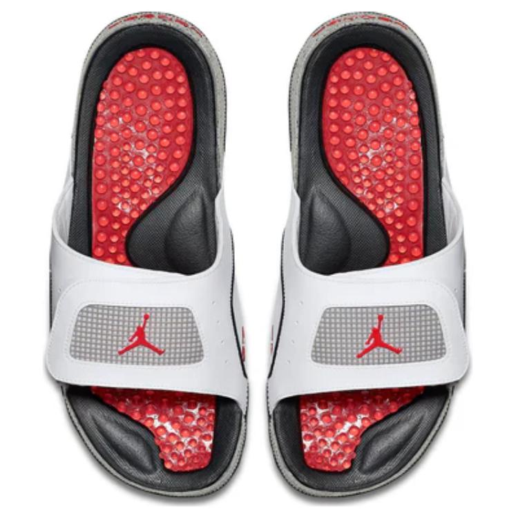 Шлепанцы Air Jordan Hydro 4 Retro Бело-Красные 532225-104