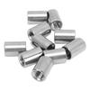 10PCS Round Connector Nuts 304 Stainless Steel Female Thread Cylindrical Coupling Nut for Repair