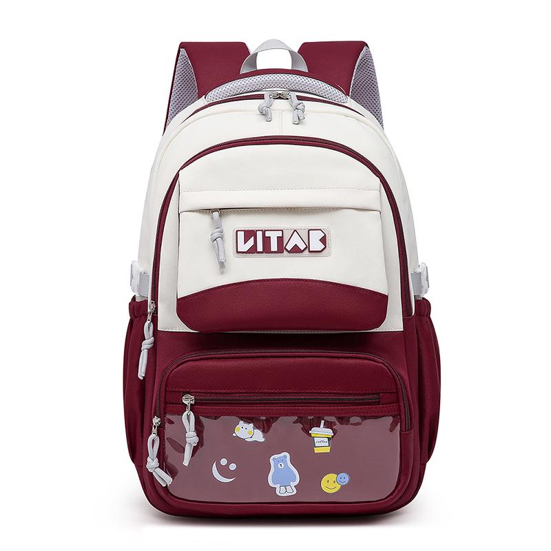 Корейский женский водонепроницаемый студенческий рюкзак большой вместимости - Мода в стиле колледжа