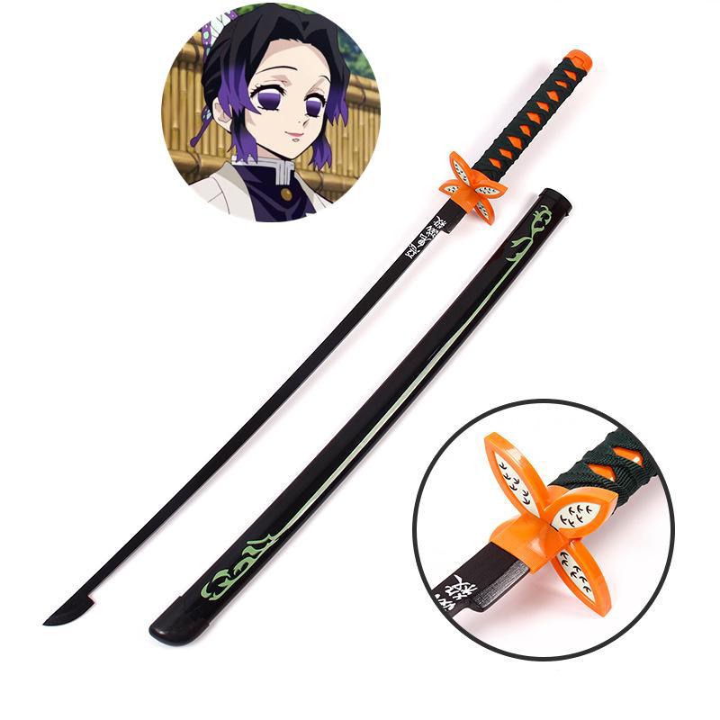 104cm Demon Slayer Katana Sword Bamboo Anime Blade Sunwheel Knife Tanjirou Katana Weapon Model 1:1 Ninja Cosplay Prop Kids Toys