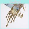 Hand Fashion Bone Women Necklace And Earring Set With Skeleton Design Fringe