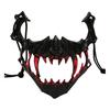 Half Face Mask Horror Halloween Costume Props Animal Skeleton Blood Mask with Elastic Straps for Halloween Cosplay Carnivals Masquerades