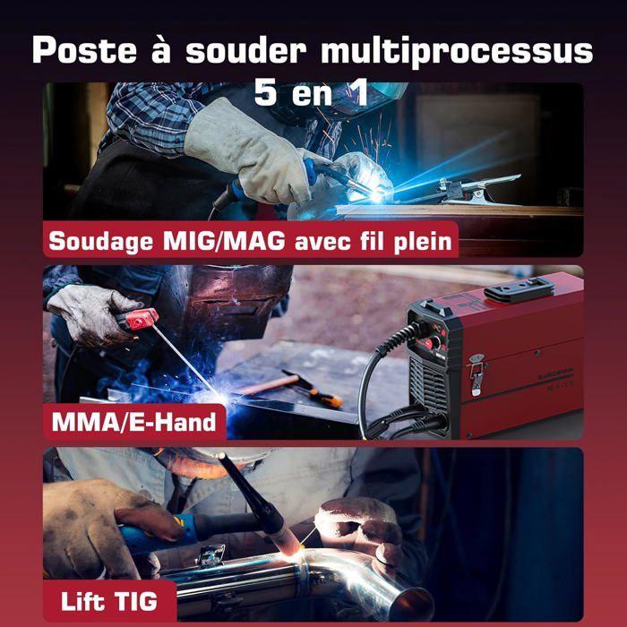 Poste à souder - ARCCAPTAIN MIG140 - 5 en 1 (MIG/MAG/FLUX/TIG/MMA) - Dévidoir synergique - IGBT 140A 230V